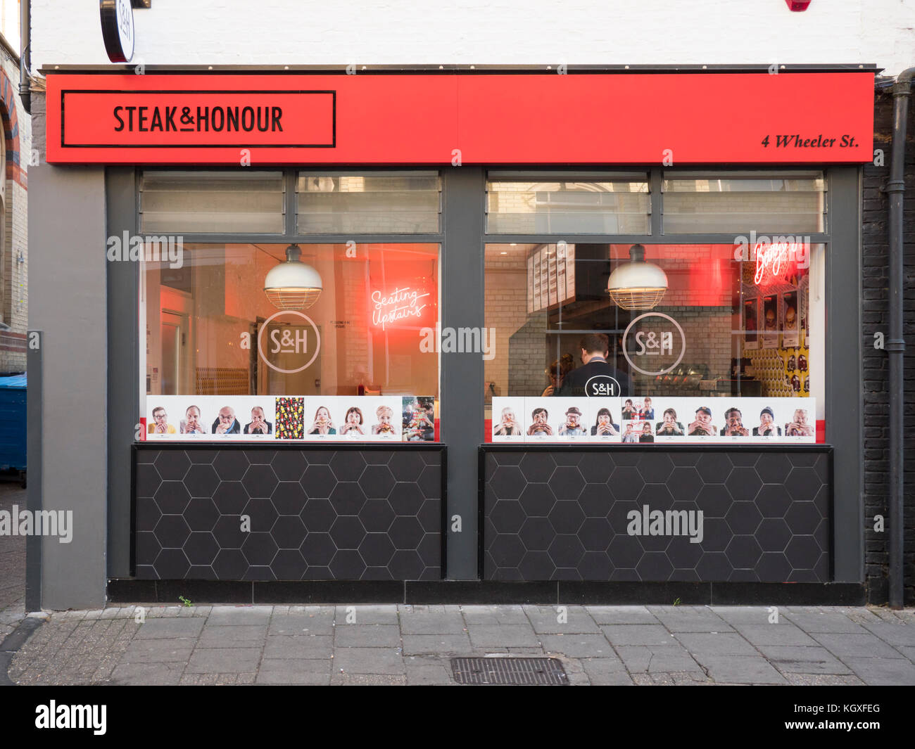 The Steak and Honour burger restaurant Cambridge UK Stock Photo