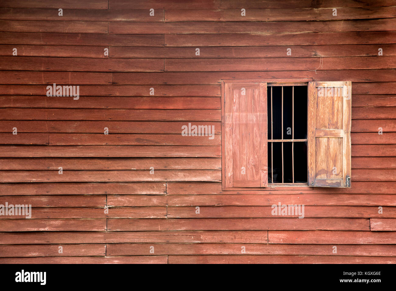 old wood pannel and window for background Stock Photo