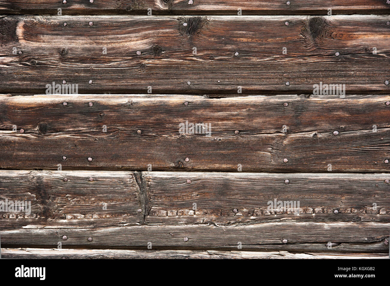 old wood background with panel Stock Photo