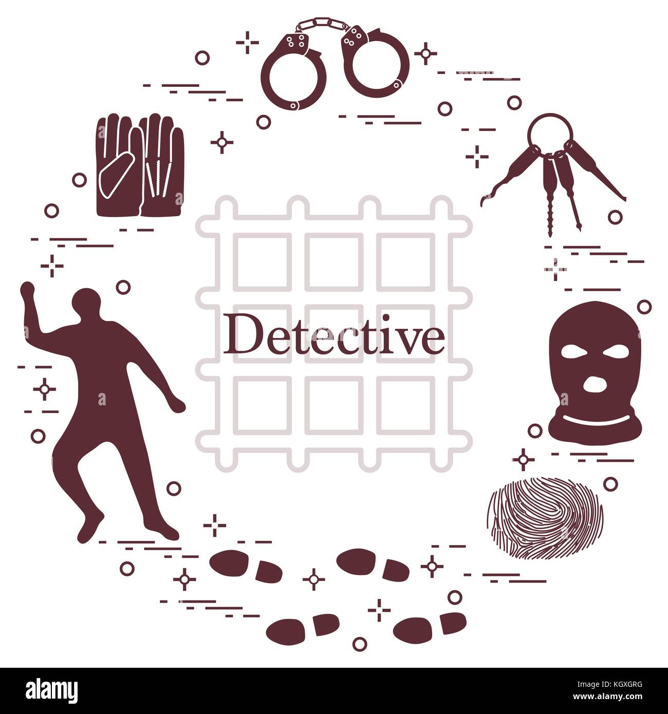 Crime law legal death murder Stock Vector Images - Alamy
