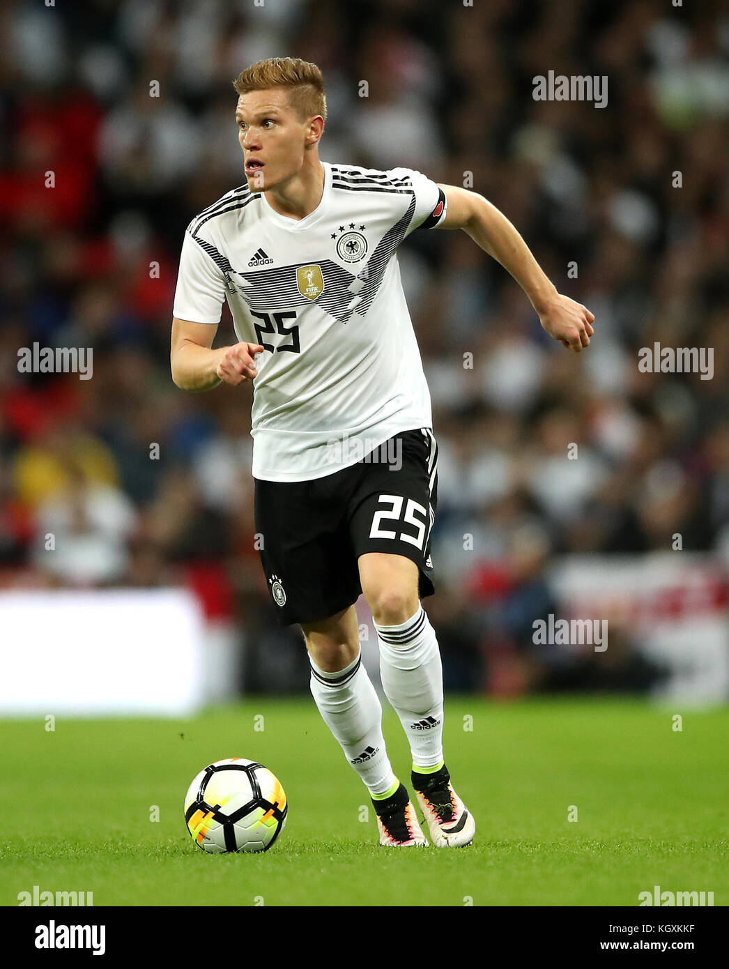 Germany's Marcel Halstenberg during the International Friendly match at Wembley Stadium, London. PRESS ASSOCIATION Photo. Picture date: Friday November 10, 2017. See PA story SOCCER England. Photo credit should read: Nick Potts/PA Wire. Stock Photo