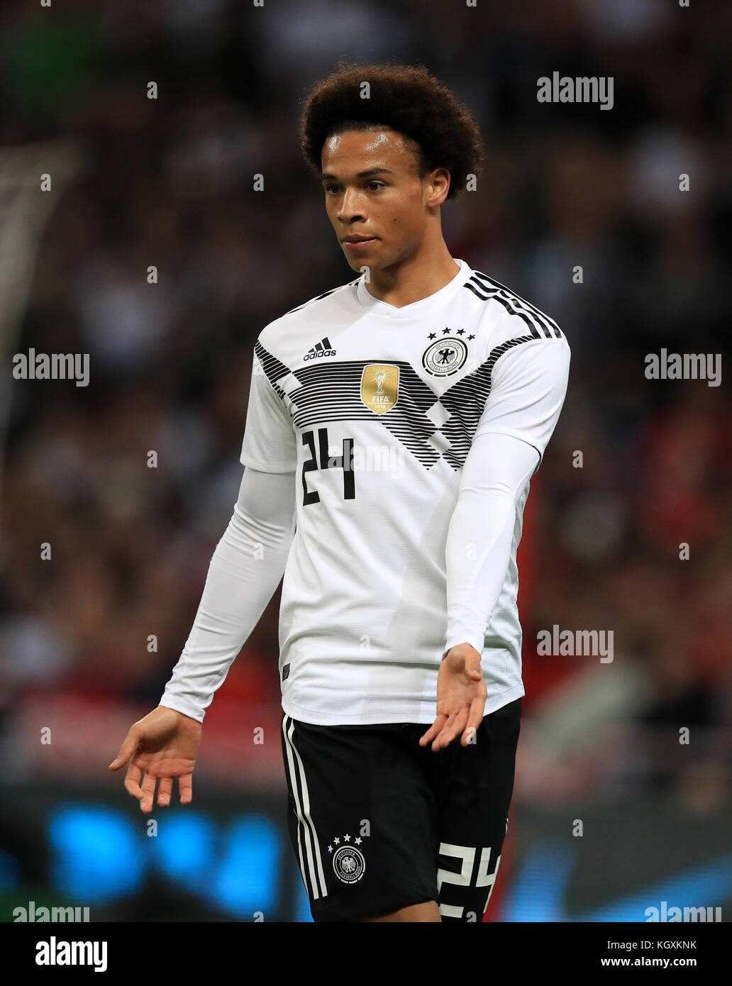 Germany's Leroy Sane without a black armband on during the ...