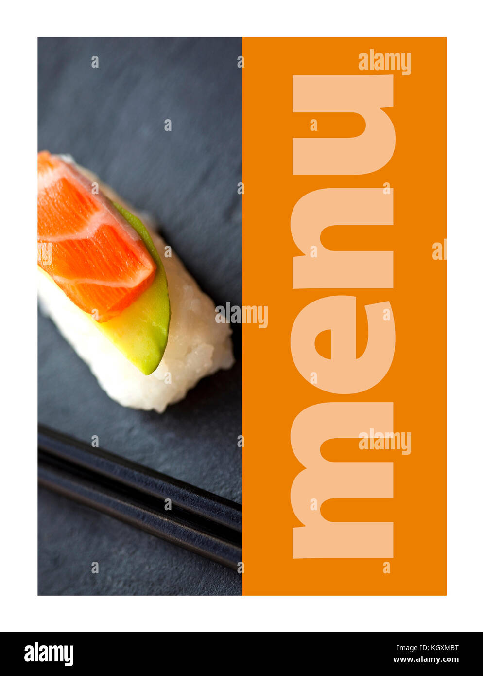Fish sushi on a model for a restaurant menu Stock Photo Alamy