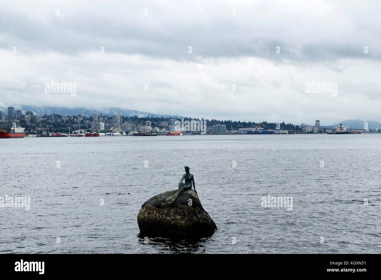 Mermaid statue, Stanley Park, British Columbia, Canada Stock Photo - Alamy