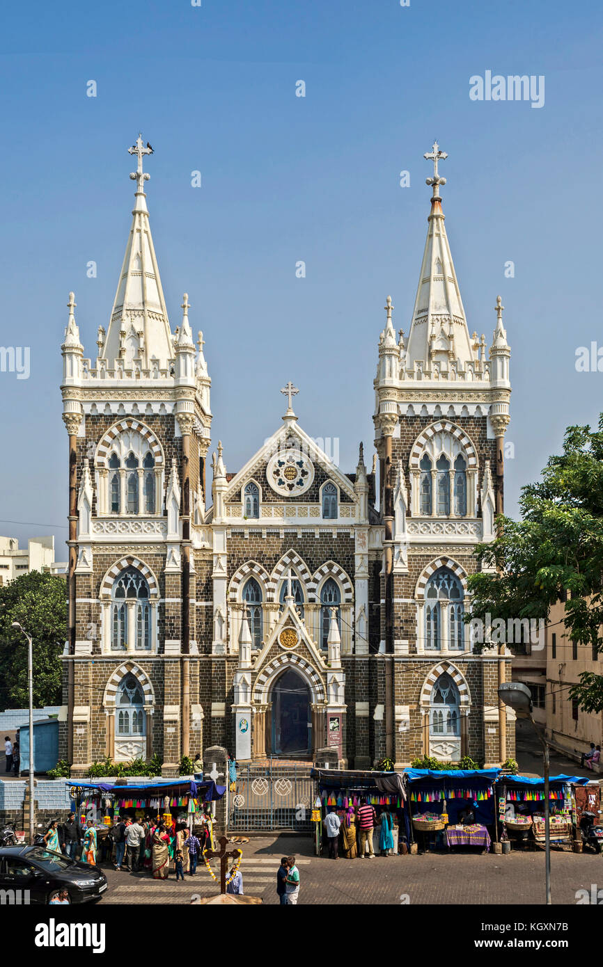 Mount Mary Church, Bandra, Bombay, Mumbai, Maharashtra, India, Asia, Basilica of Our Lady of the Mount, Stock Photo