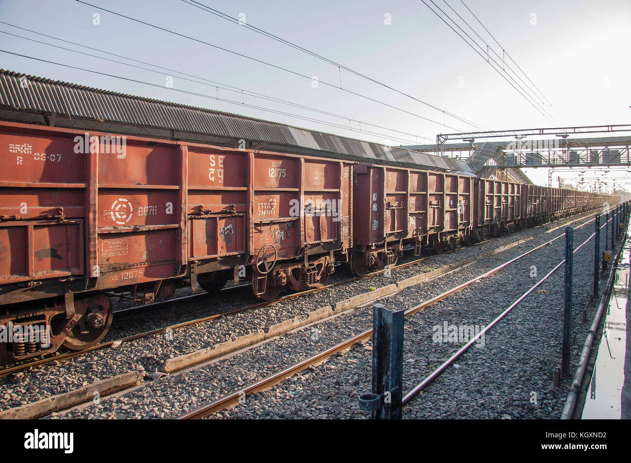 goods train bogie, Indore, madhya pradesh, India, Asia Stock Photo