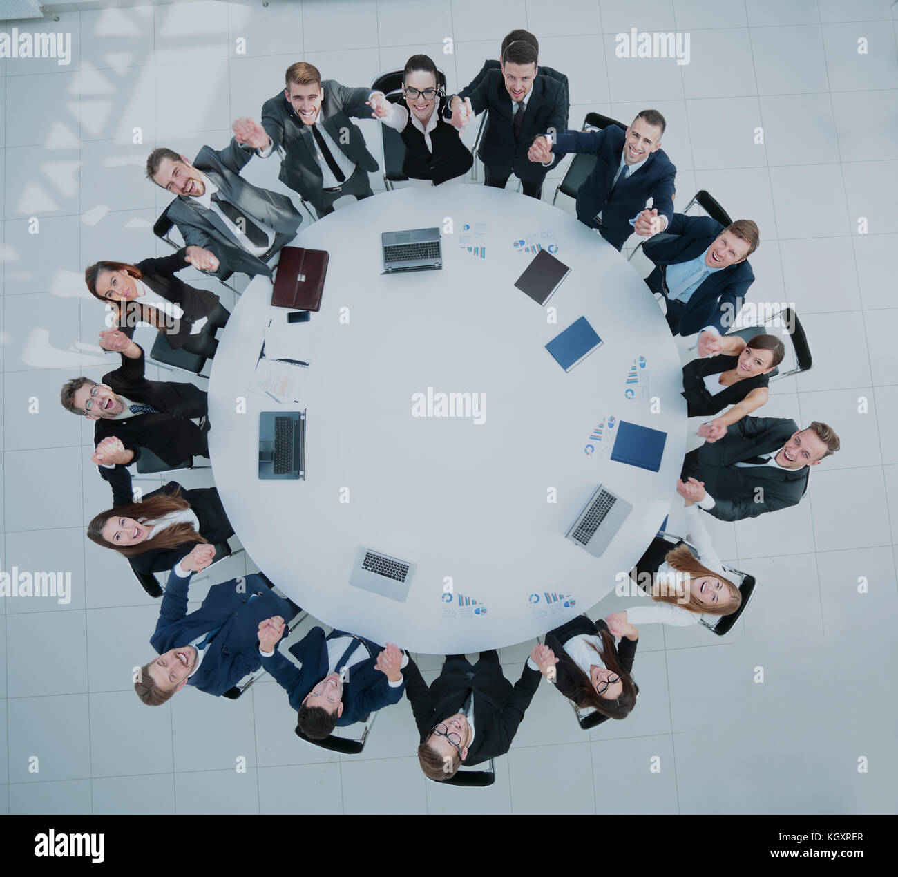 Photo For Introduction Business conference. Business meeting. Business people in formal Stock ...
