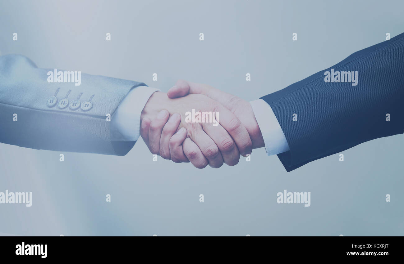 shaking hands in the office at the beginning of the working day Stock ...