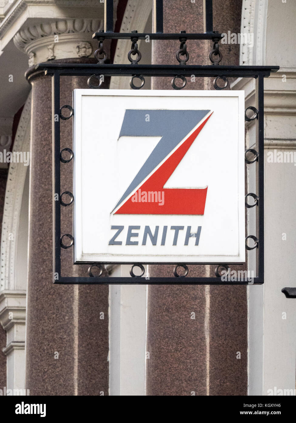 Zenith Bank building in the City of London Financial District. Zenith Bank 39 Cornhill, London. Zenith is a multinational Bank based in Nigeria, Stock Photo