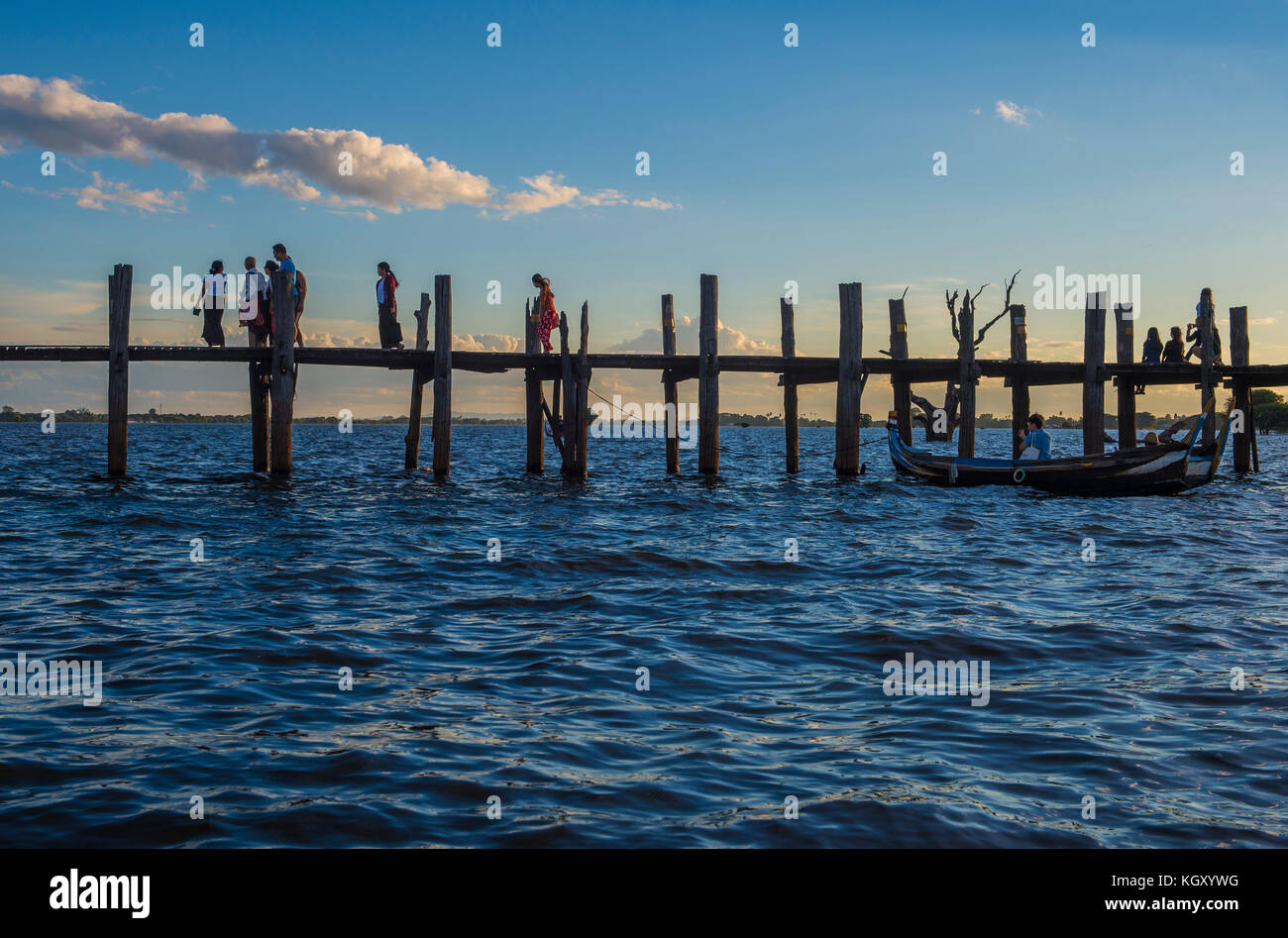 The U Bein Bridge in Amarapura Myanmar Stock Photo - Alamy