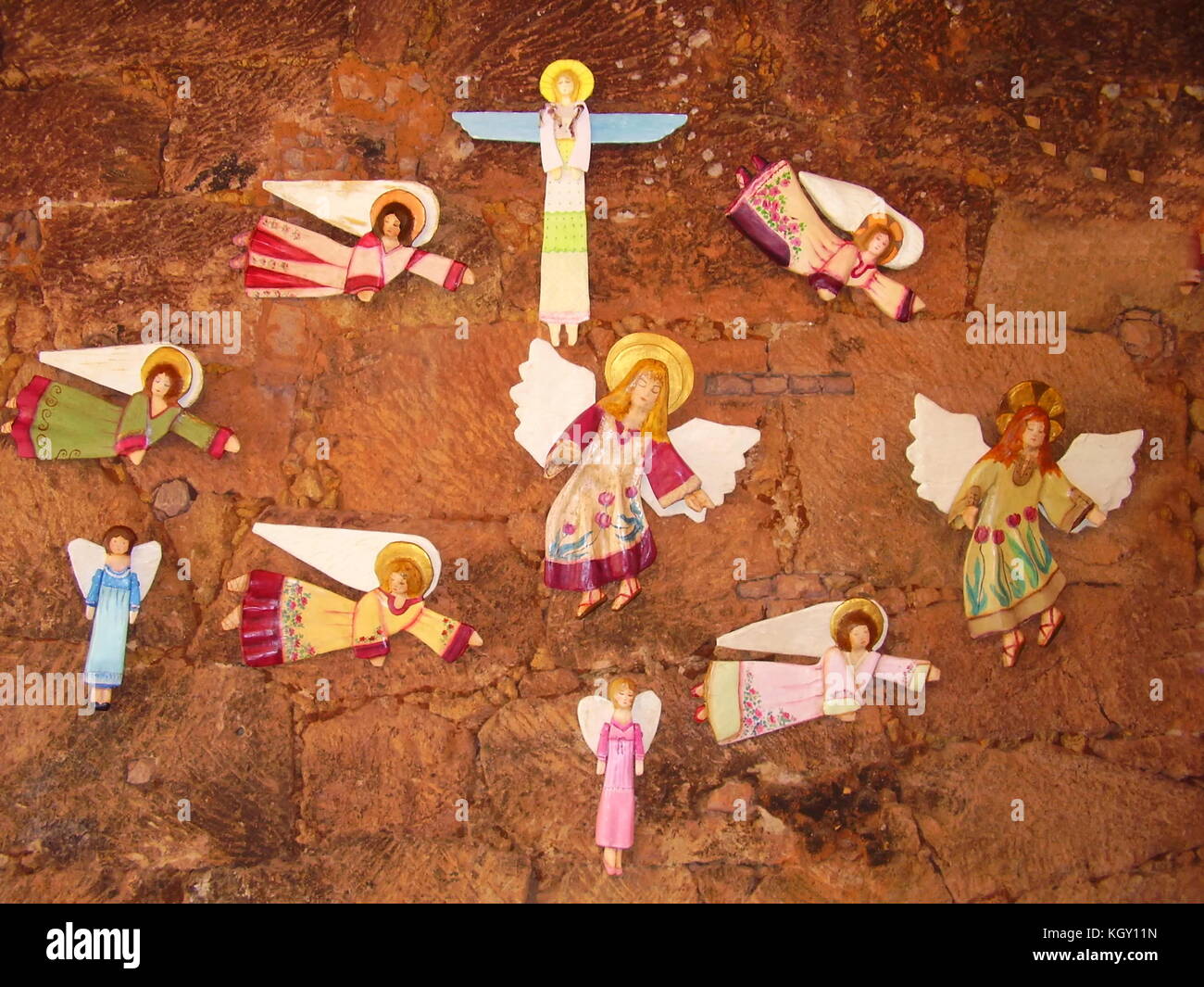 A host of Christmas angels. Stock Photo