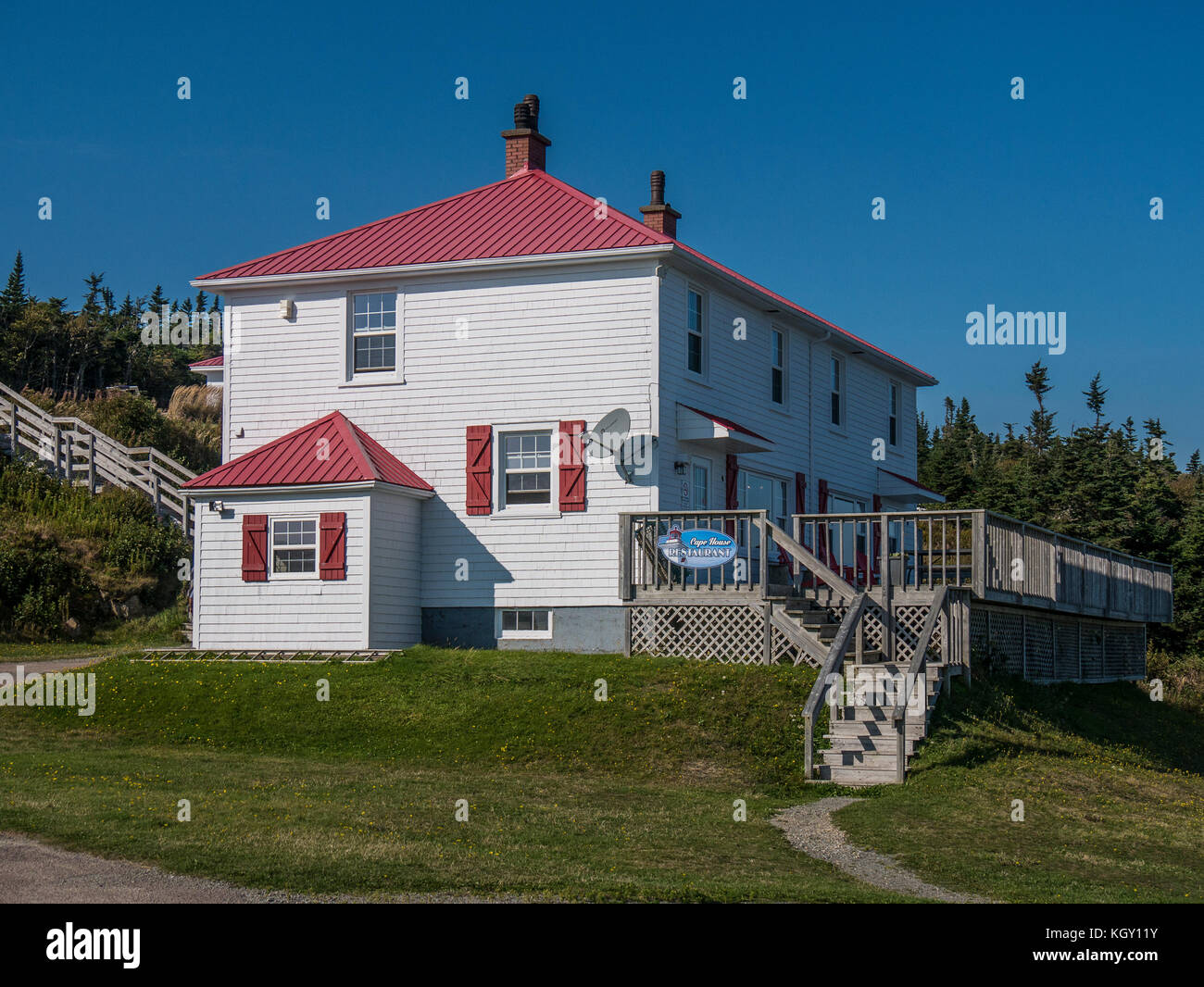 Fundy's Cape Enrage, NB Highway 915, Bay of Fundy, New Brunswick, Canada. Stock Photo