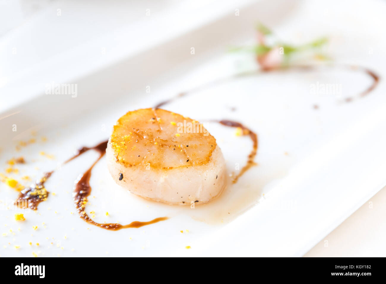 Grilled fried scallop, gourmet japanese cuisine Stock Photo Alamy
