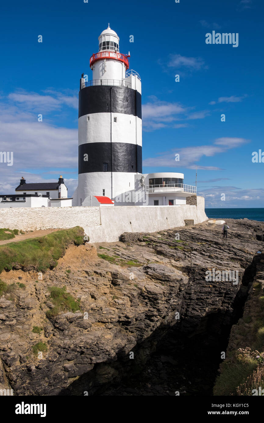 Hook lighthouse at Hook Head, County Wexford, Ireland, oldest operational lighthouse in the world Stock Photo