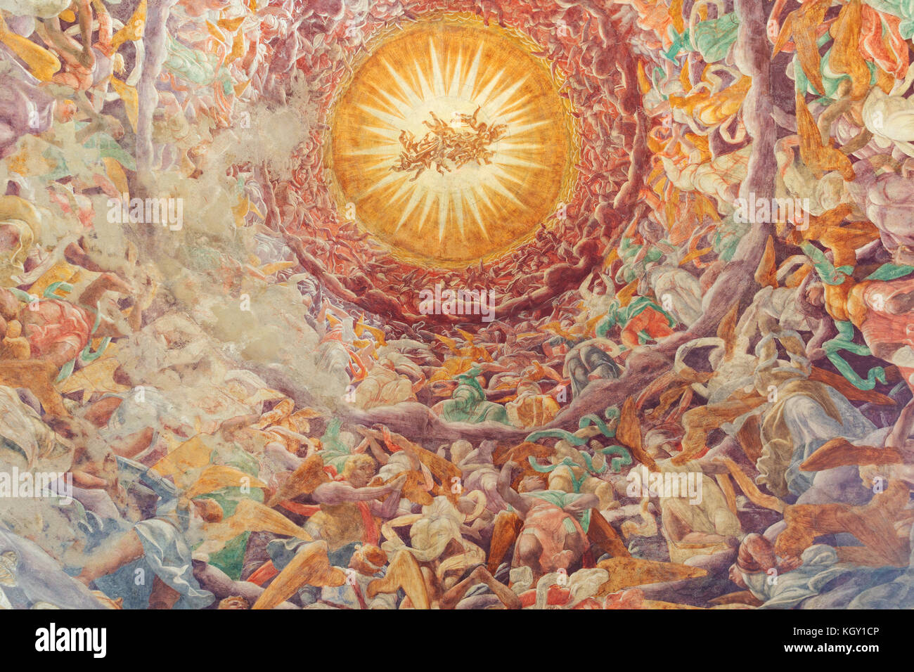 Gloria Angelica ( “Angelic Glory”) by Paolo Lomazzo - San Marco - Milan Stock Photo