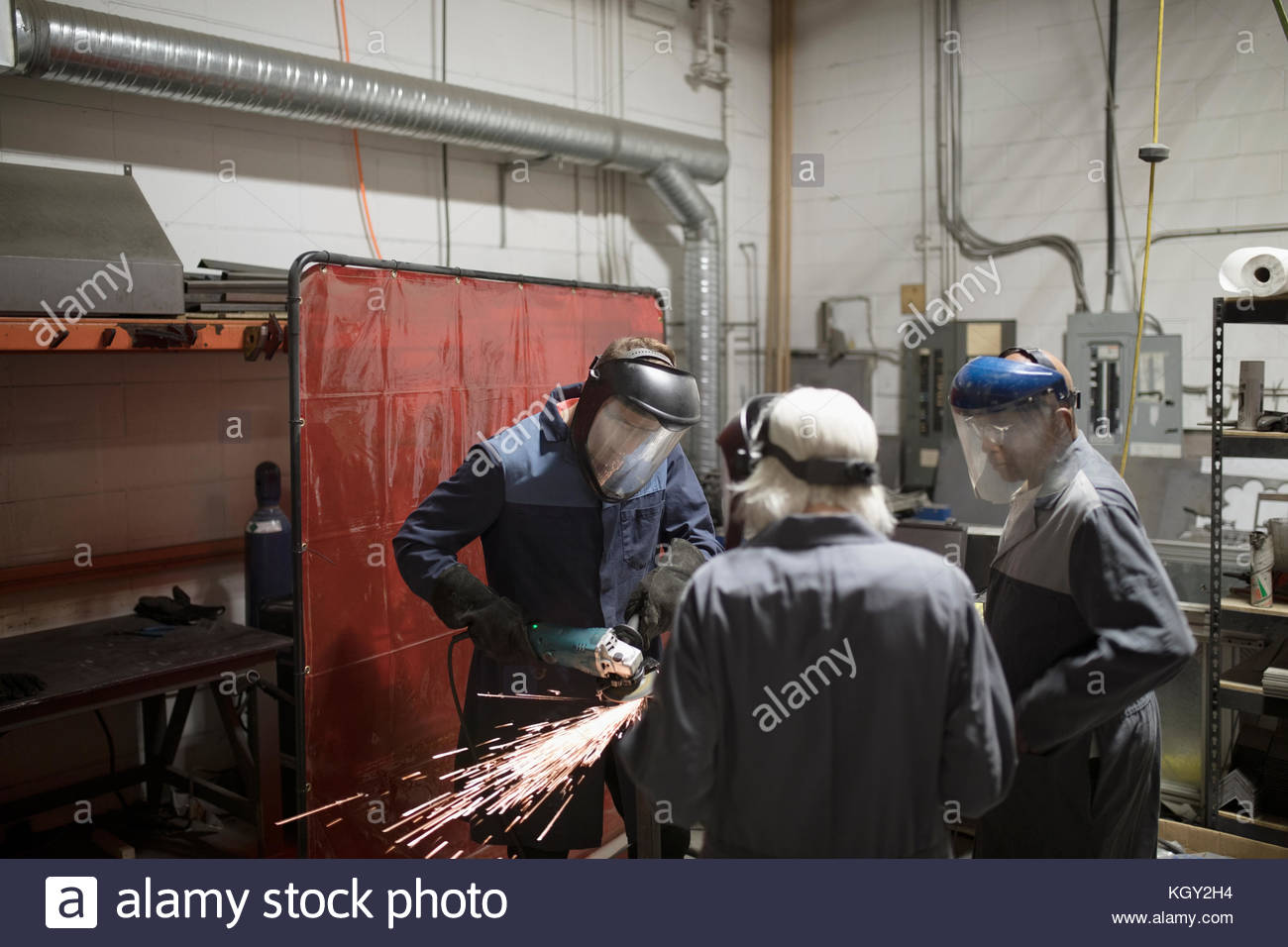 Welders welding in Stock Photo Alamy