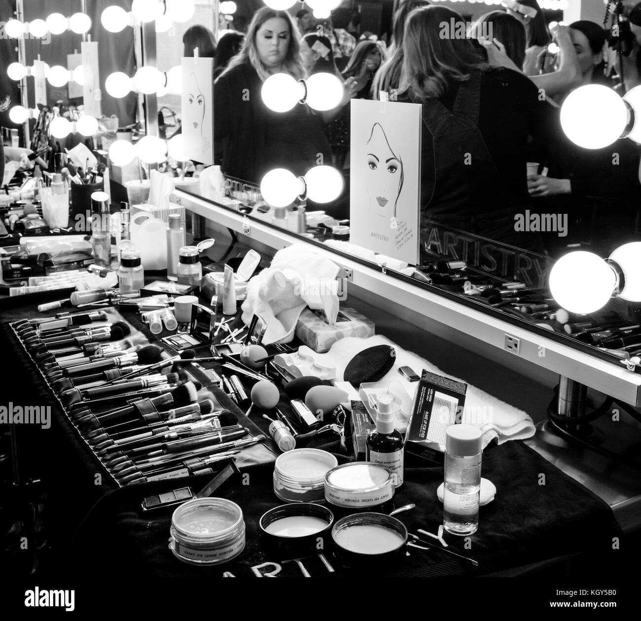 Backstage Makeup Station