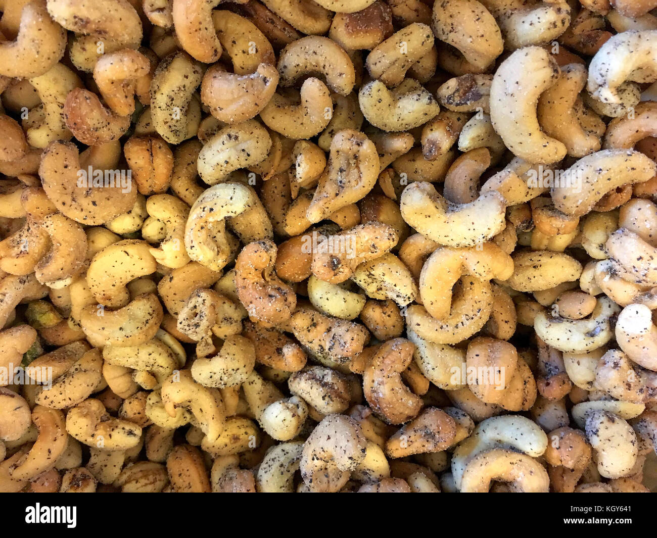 Sea Salt and pepper cashews Stock Photo Alamy