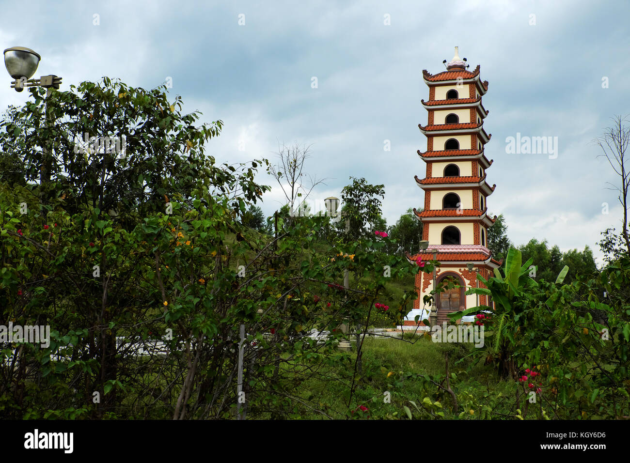 BINH DINH, VIET NAM, Historical place at Tay Son inherent in Nguyen Hue hero, temple on An mountain top for sacrifices heaven and earth Stock Photo