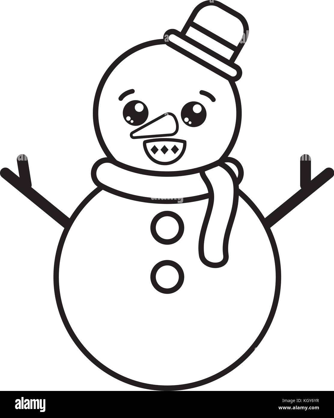 Isolated snowman design Stock Vector Image & Art - Alamy
