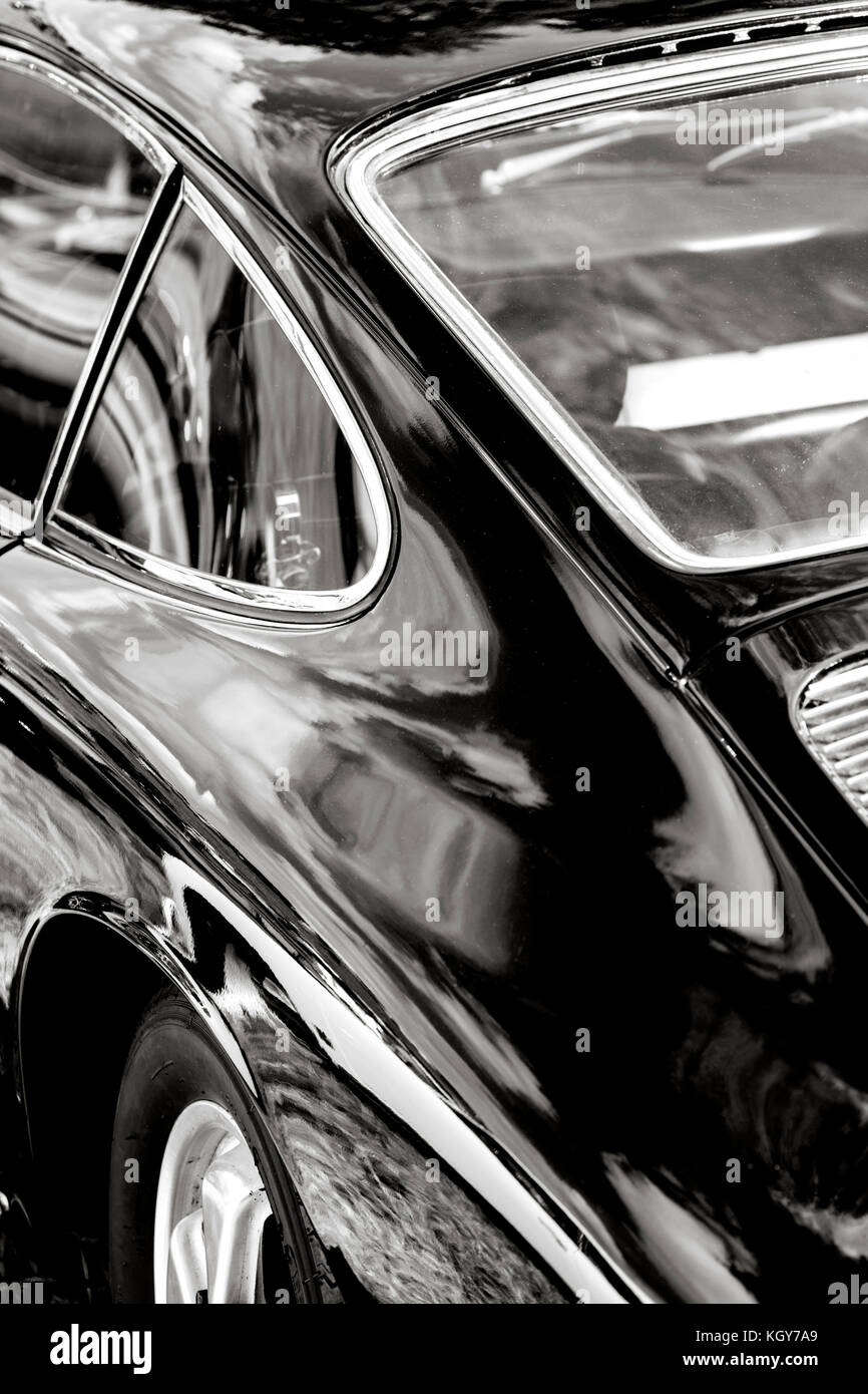 classic car black and white Stock Photo