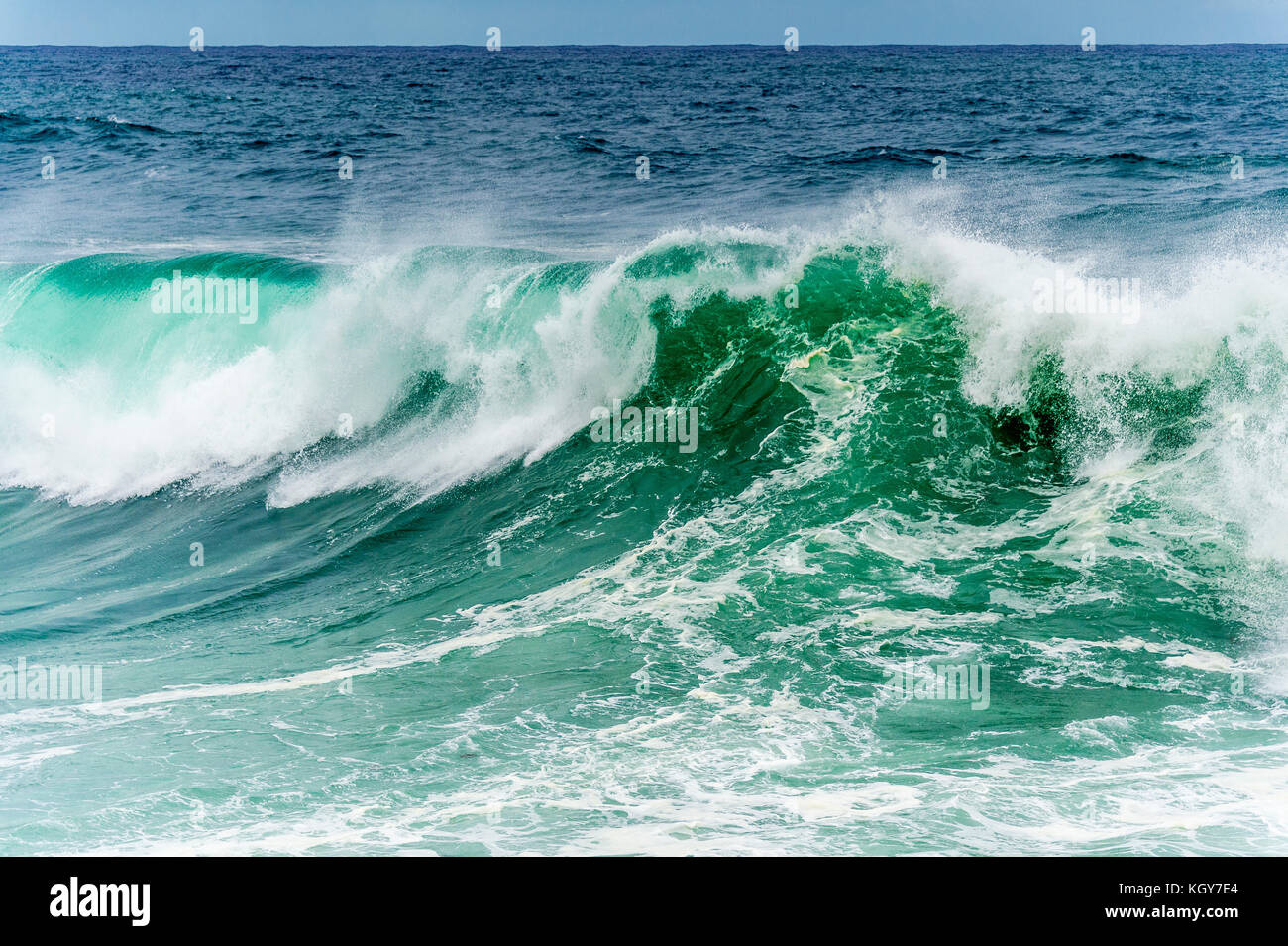 Dangerous surf conditions at Bronte Beach in Sydney, NSW, Australia