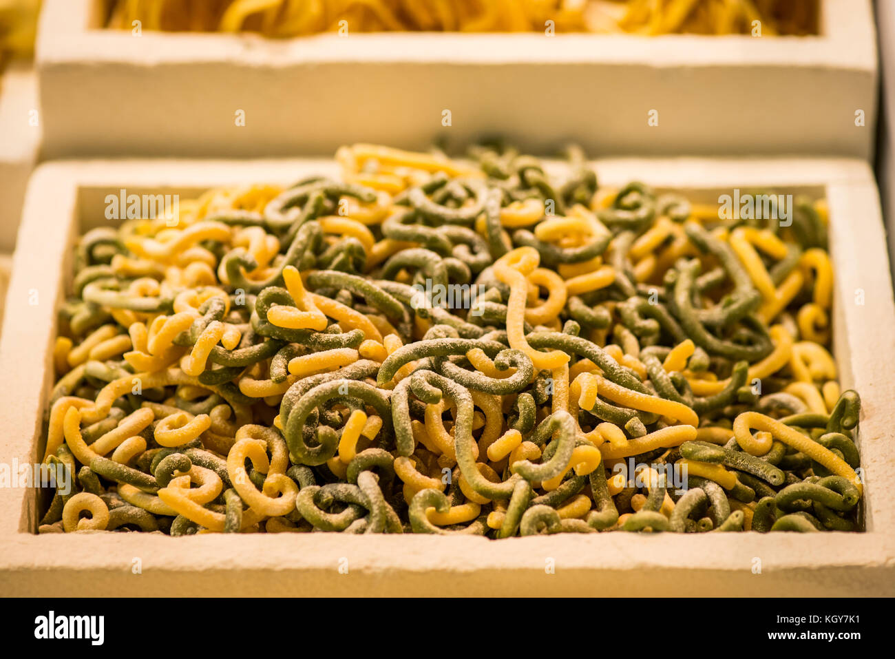 italian frozen pasta - prepared food ingredients Stock Photo