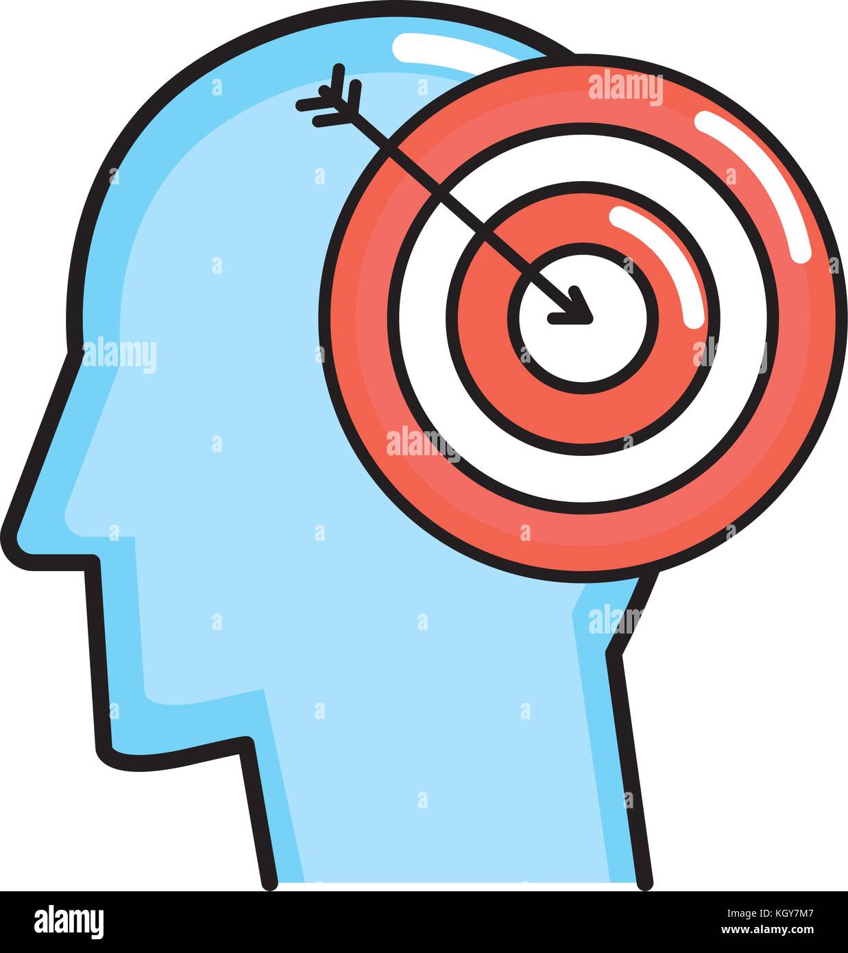Forehead Target Isolated target and head design Stock Vector Image & Art - Alamy