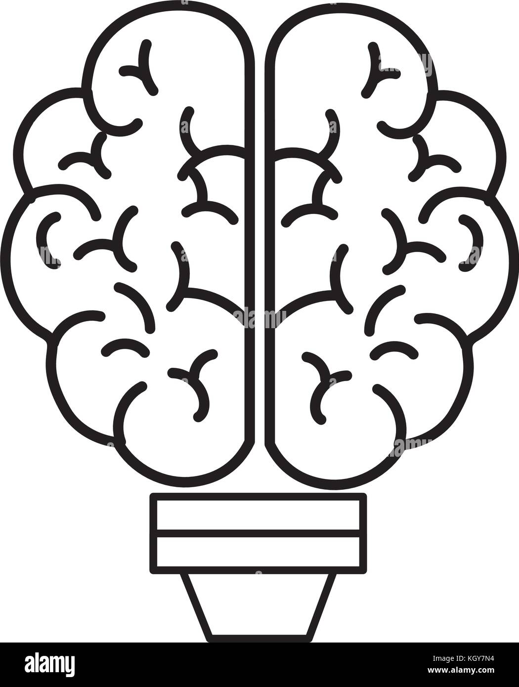 Brain and bulb design Stock Vector Image & Art - Alamy