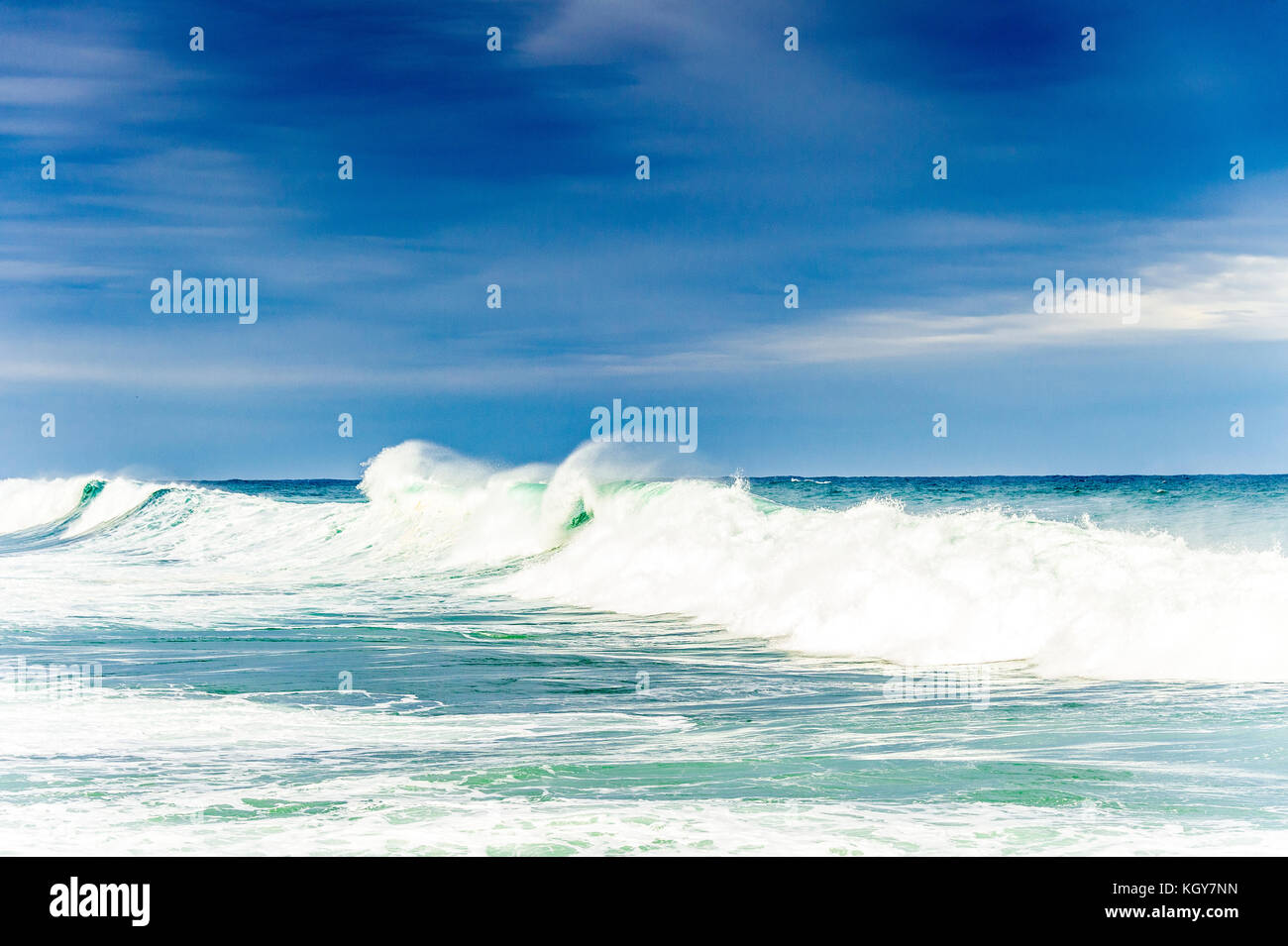 Dangerous surf conditions at Bronte Beach in Sydney, NSW, Australia