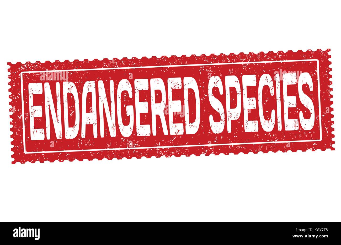 Endangered species grunge rubber stamp on white background, vector illustration Stock Vector