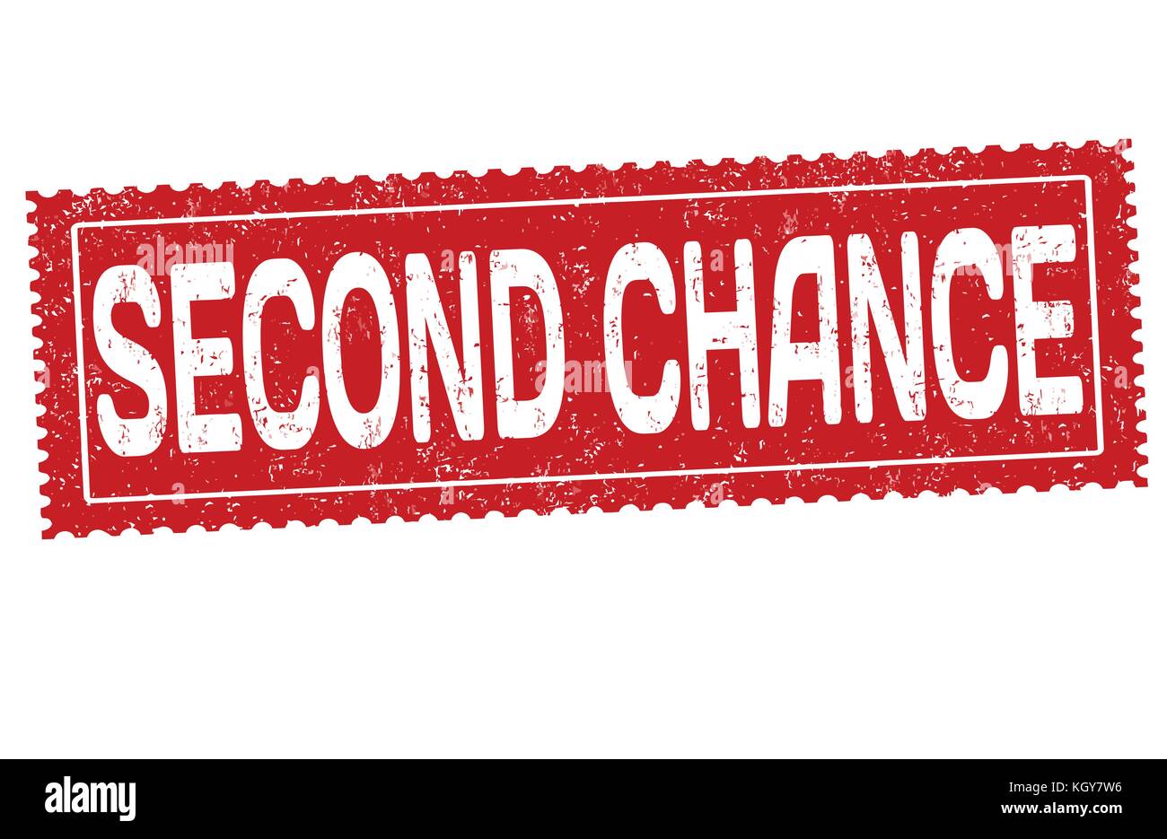 Second chance grunge rubber stamp on white background, vector illustration Stock Vector