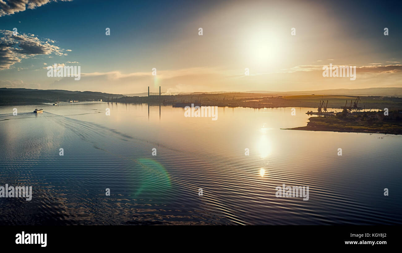Sunrise aerial view industrial hi-res stock photography and images - Alamy