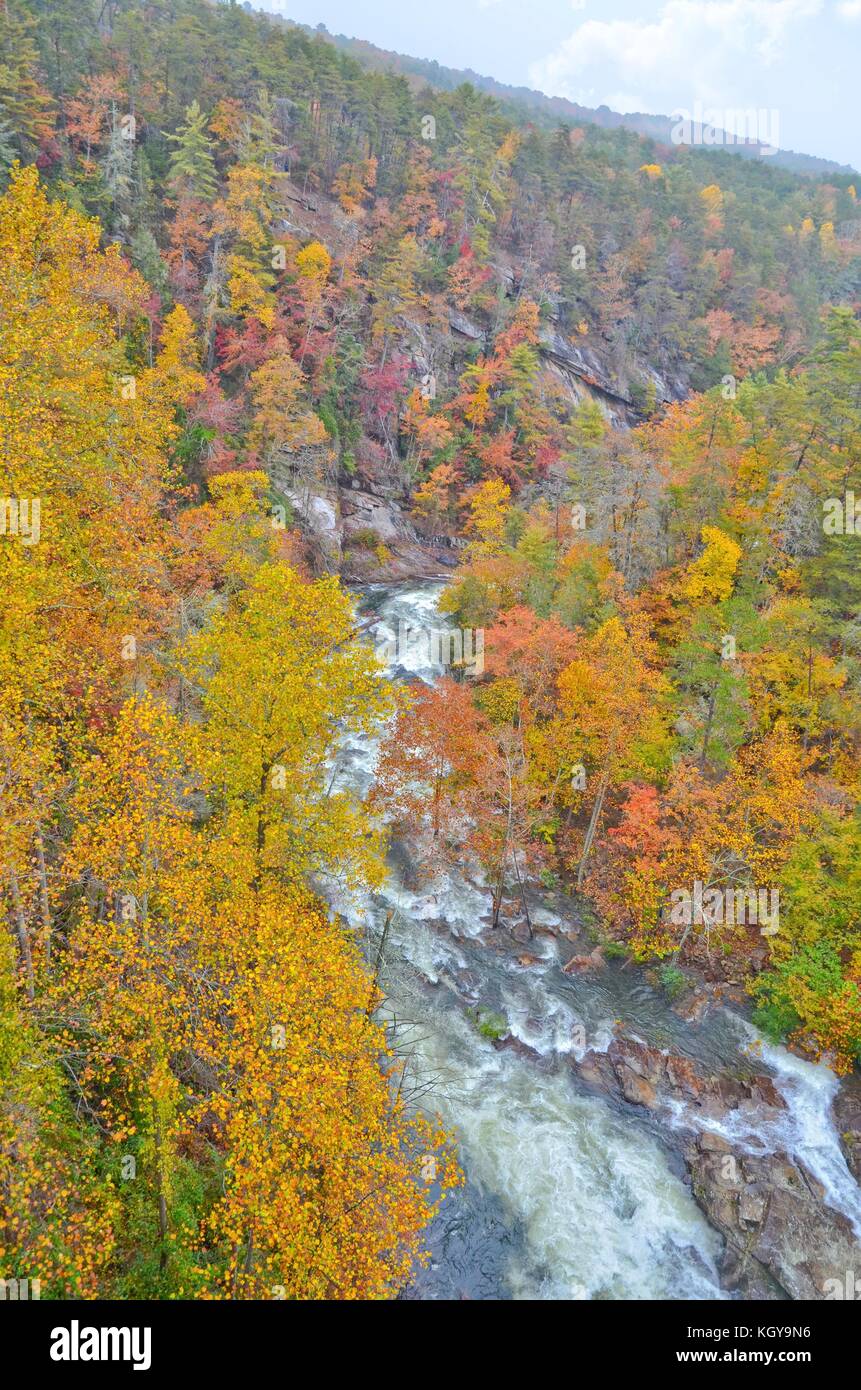 River at Tallulah Gorge in Georgia Stock Photo