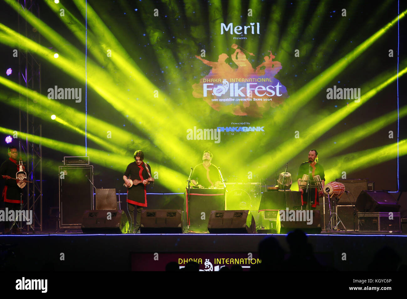 Dhaka, Bangladesh. 10th Nov, 2017. Members of Nepalese Instrumental