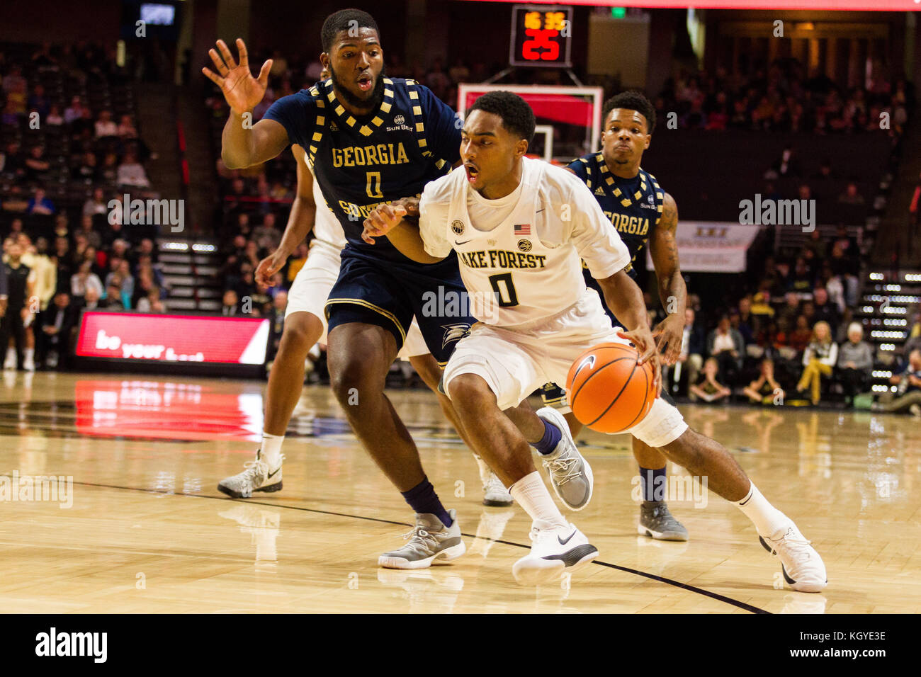 WinstonSalem, NC, USA. 10th Nov, 2017. Southern forward Montae