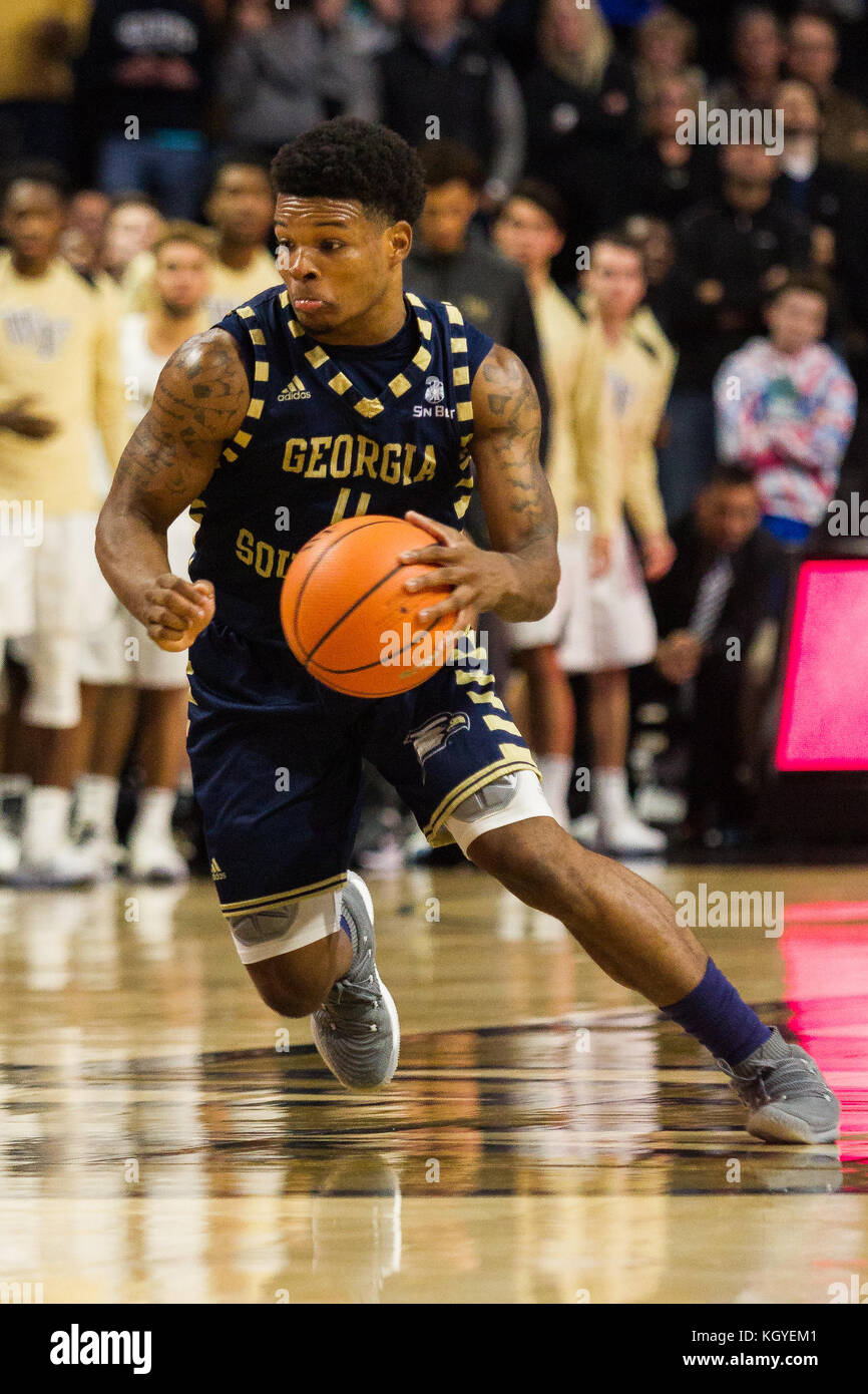 WinstonSalem, NC, USA. 10th Nov, 2017. Southern guard Tookie