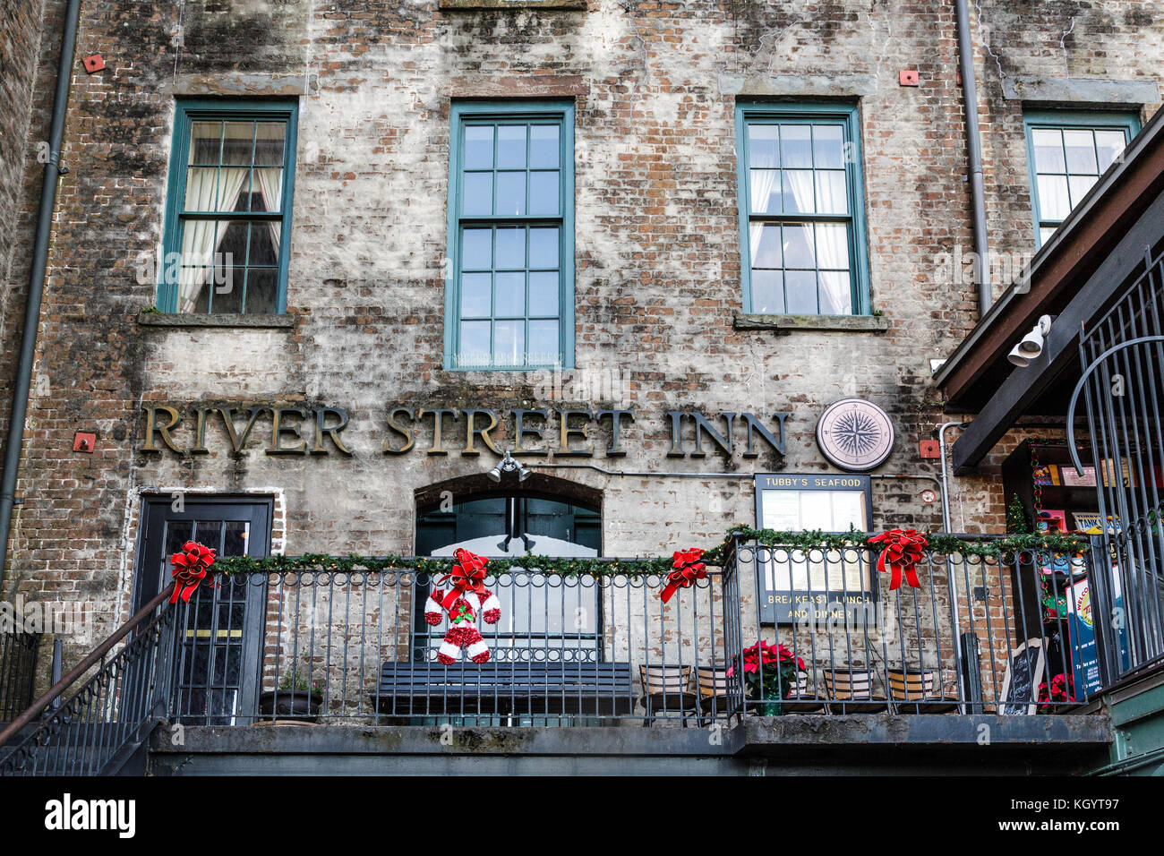 Savannah christmas riverfront hires stock photography and