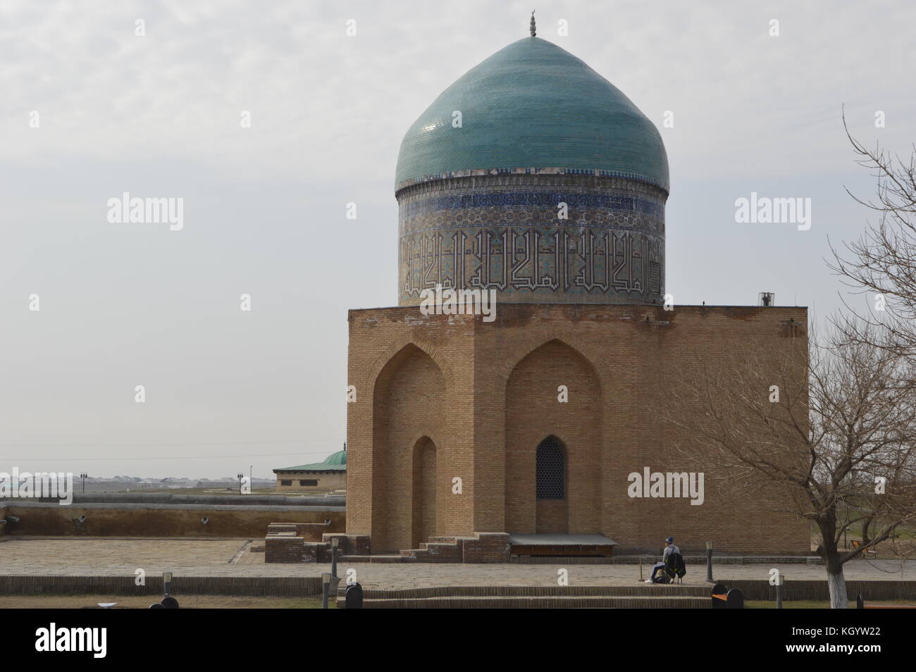 Turkestan, Turkistan is an ancient city in Kazakhstan with archelogic record dating back to the 4th century. Many mausoleums; Khwaja Ahmad Yasavi Stock Photo