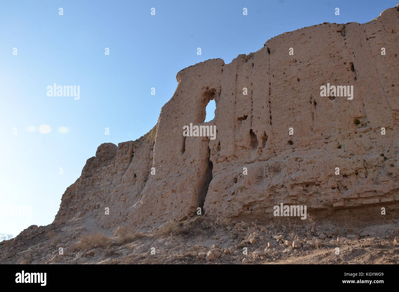 Ruins. Toprak Kale and Ajas Kale are excavated towns dating back to the 1st to 5th cent. AD. Stock Photo