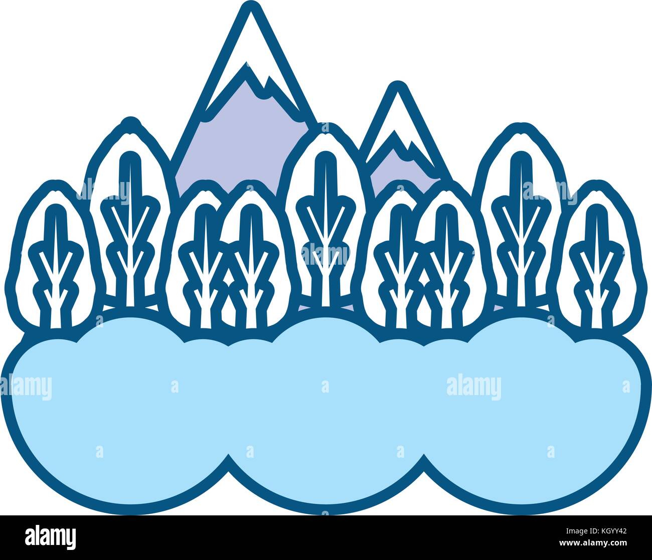 forest icon over white background vector illustration Stock Vector ...