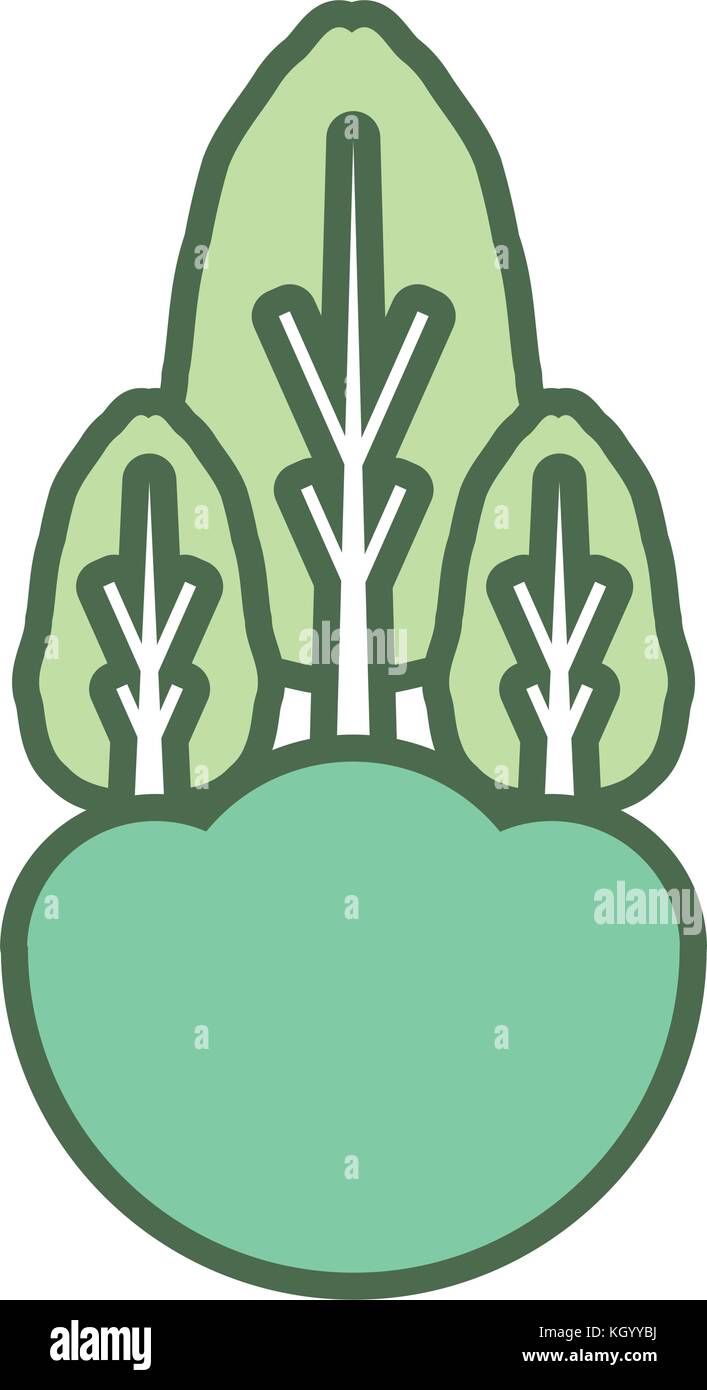 trees icon over white background vector illustration Stock Vector Image ...