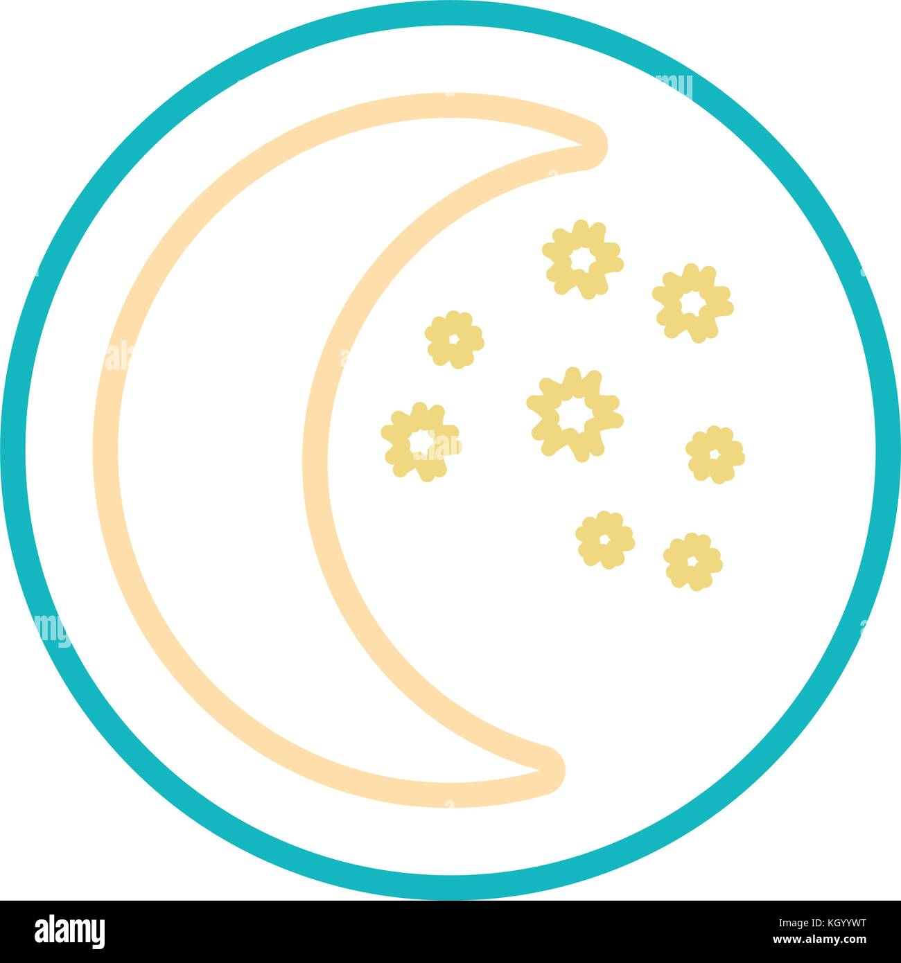 moon icon over white background vector illustration Stock Vector Image ...