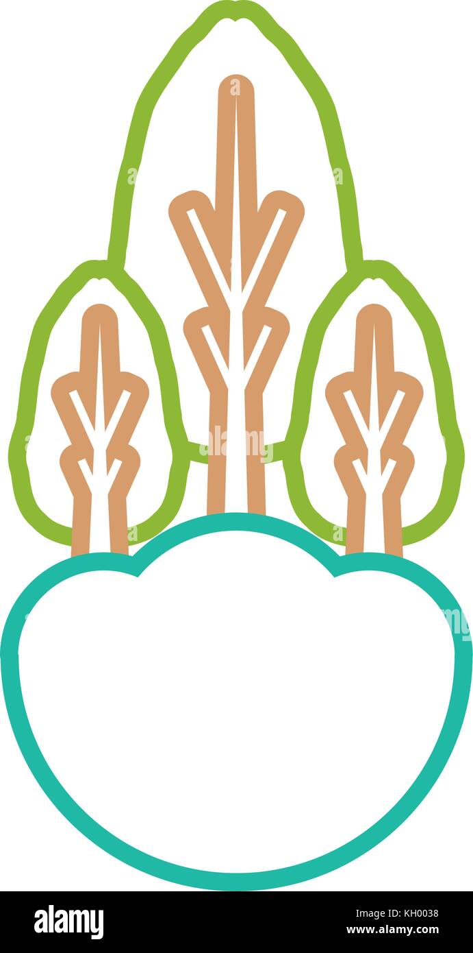 trees icon over white background vector illustration Stock Vector Image ...