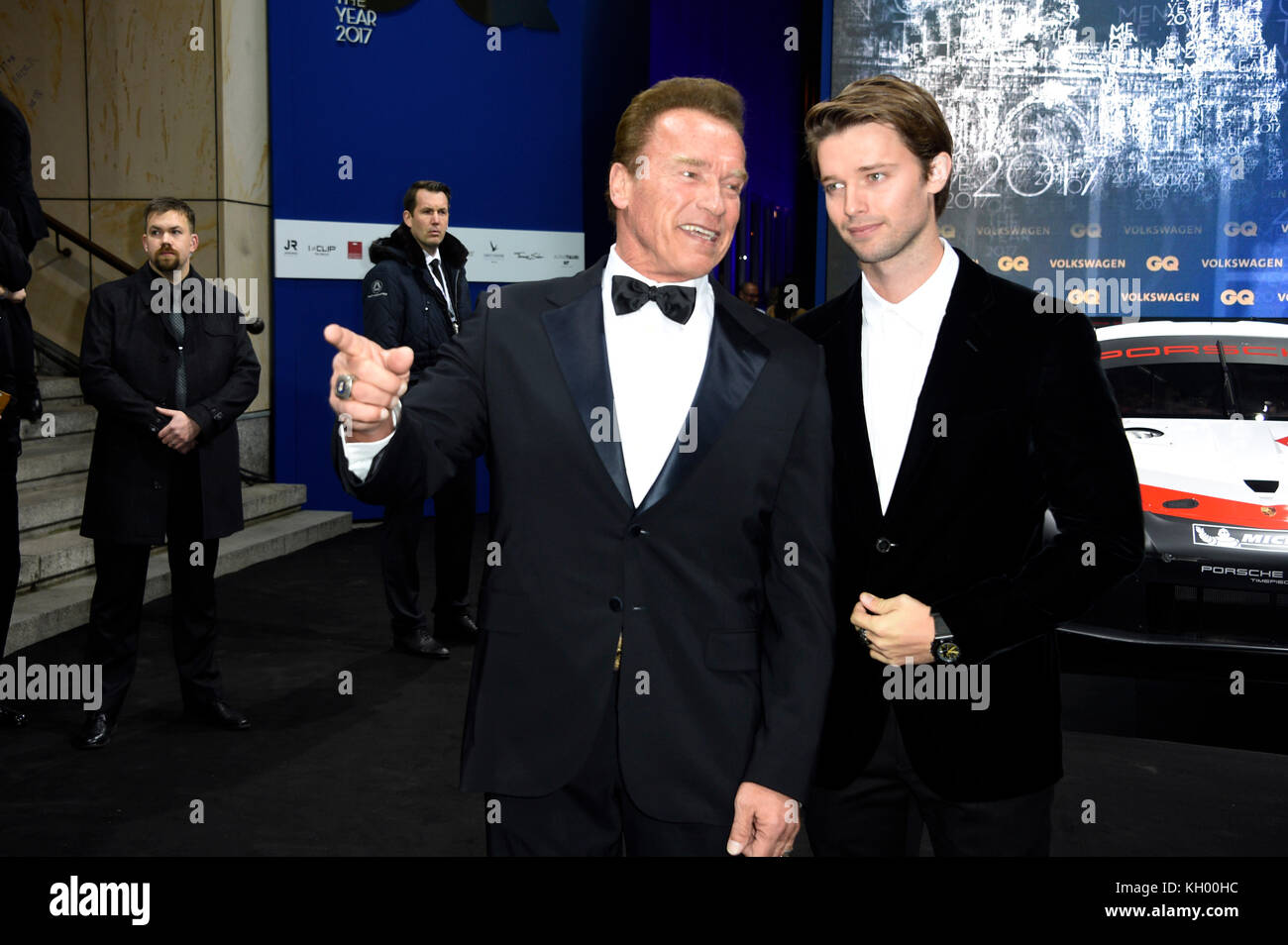 Arnold Schwarzenegger and his son Patrick Arnold Schwarzenegger attend