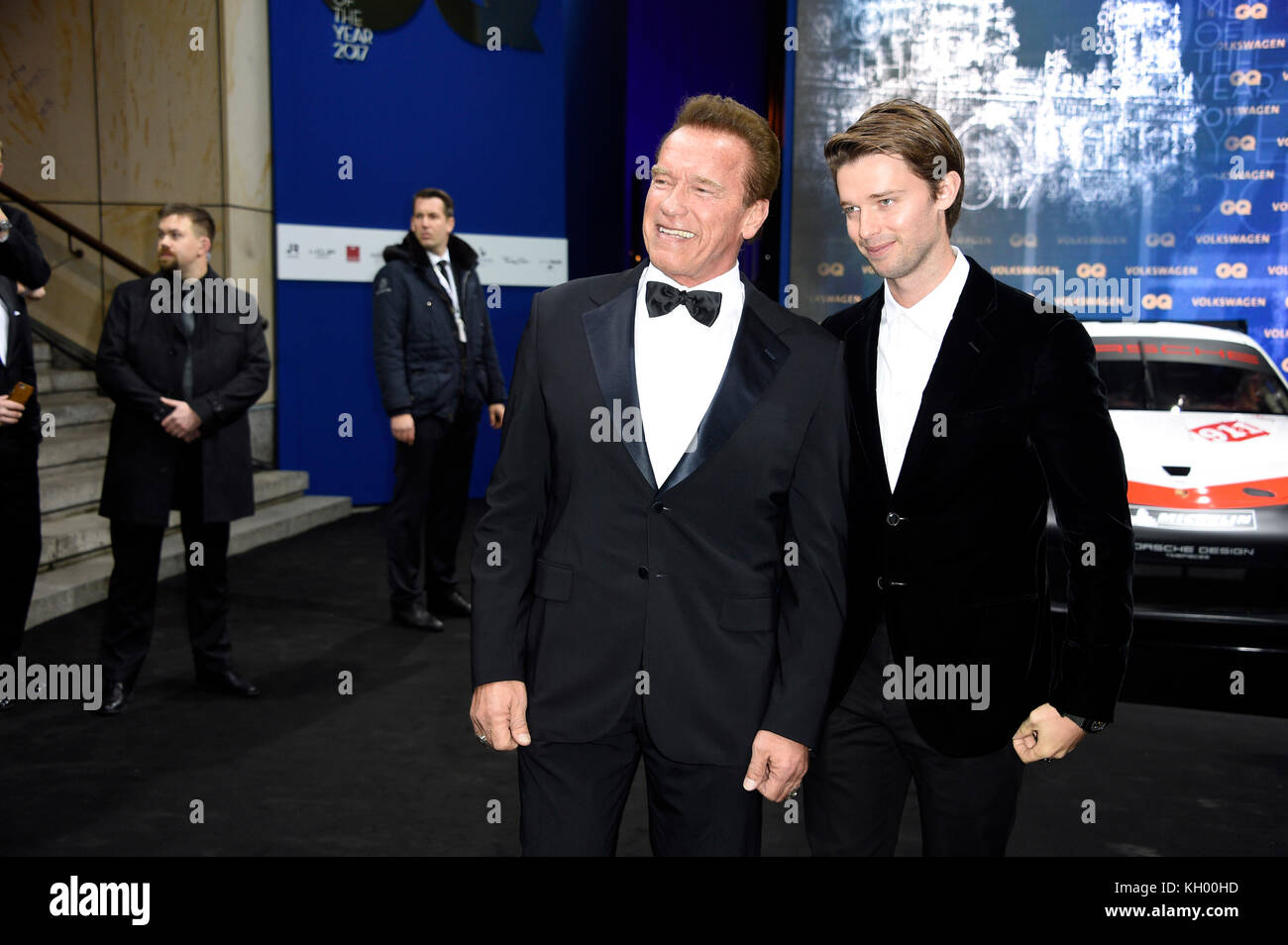 Arnold Schwarzenegger and his son Patrick Arnold Schwarzenegger attend