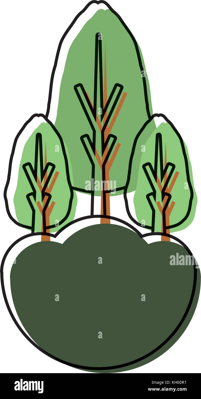 trees icon over white background vector illustration Stock Vector Image ...