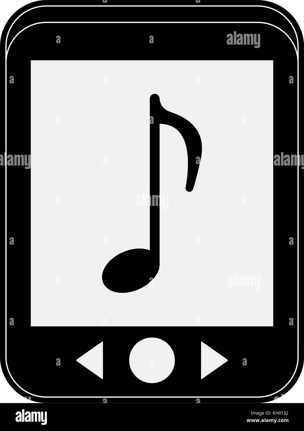 Music player with earphones Stock Vector Image & Art - Alamy