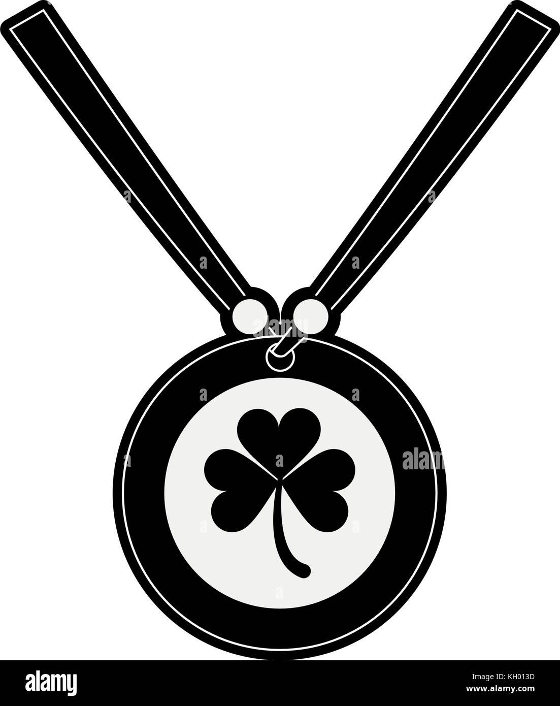 Medal with clover Stock Vector