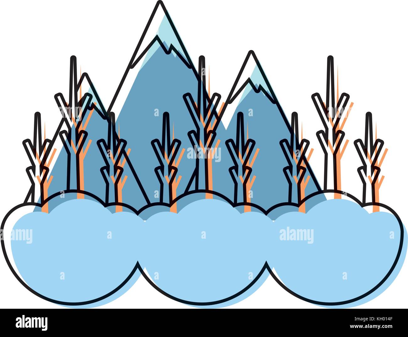 forest icon over white background vector illustration Stock Vector ...